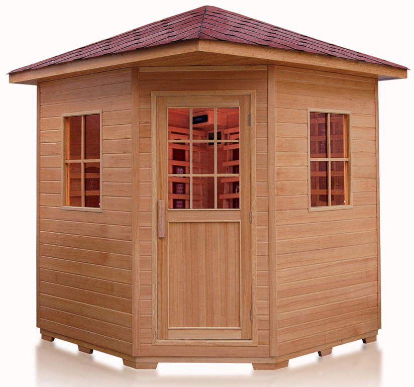 New Ceramic Fir Far Infrared 4 Person Outdoor Sauna Spa